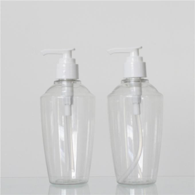 Clear 250ml PET Lotion Bottle Cosmetic Container With Pump For Shower Gel