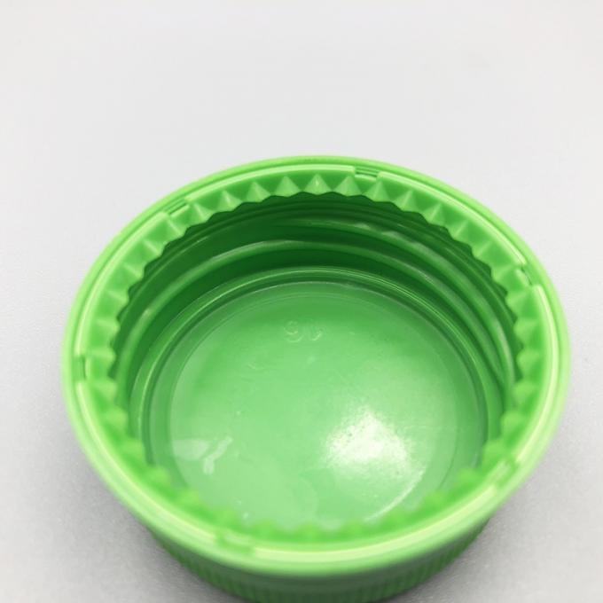 Beverage Ribbed Plastic Water Bottle Caps Non Refillable With Liner