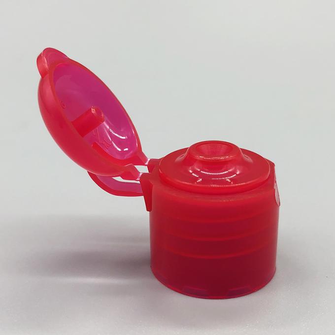 18/410 Pink Polish Easy Open Plastic Bottle Cap Transparent Flip Top Cap