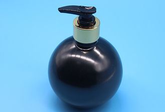Free samples 400ml black empty PET plastic ball shape lotion pump bottle