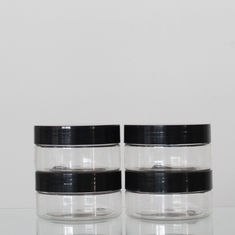 China Round Shape PET Plastic Jars Colorful 80 Ml Capacity With Screw Caps factory