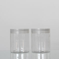 China Smooth Surface 250ml Plastic Jars , 25g Any Color Round Plastic Jars factory