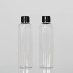 China 180ml Cosmetic Plastic Round Bottles Transparent Color With Cap factory