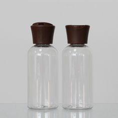 China Cosmetic 145ml Transparent Color Plastic Round Bottles With Different Type Of Cap factory