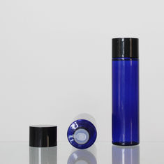 China Round Blue Color Plastic 150ml PET Fancy Cosmetic Skin Care Bottle factory