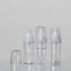 China PET 30ml Square Shape Empty Plastic Lotion Cosmetic Custom Color Bottle factory