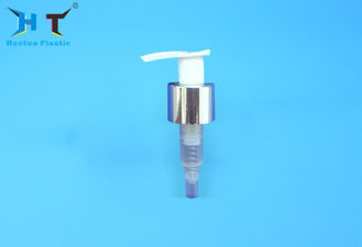 China Shiny Aluminum Hand Lotion Pump Dispenser 24mm 28mm For Cleaning Bottles factory