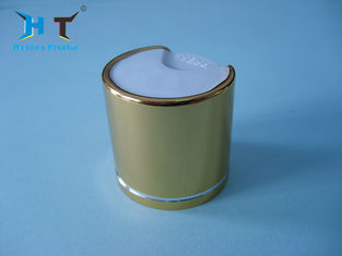 Small Plastic Disc Cap One Handed Dipensing Aluminum Gold Metalized