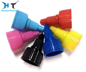 Colorful Plastic Twist Top Caps , Jam Push Pull Water Bottle Caps Logo Customized