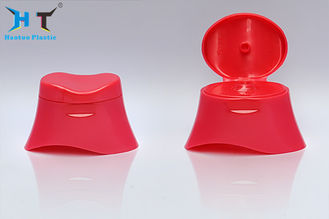 Red Color Cosmetic Plastic Shampoo Bottle Flip Top Lids Closure Caps