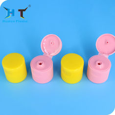 China Colorful Flip Top Plastic Caps 3mm And 5mm Orifice 28 / 415 For Cosmetic Bottle factory