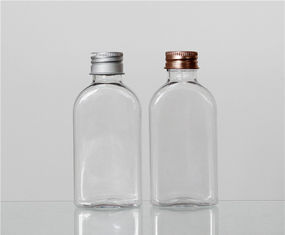 Square Shape 120ml Plastic Cream Bottles Silver Screw Cap For cosmetic water