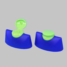 China Matt Surface Bottle Flip Cap Double Layer Colored Flat Shoulder Caps factory