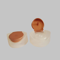 China Double Color Flip Top Plastic Caps Oval Shape For 400ml Shampoo Bottle factory