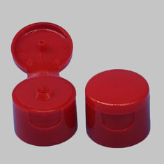 China 24/410 Red Color Polish Round Cosmetic Plastic Bottle Screw Flip Top Cap factory