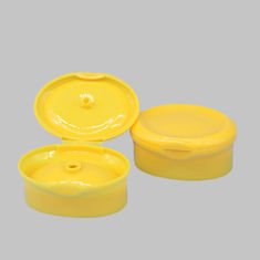 20mm Red Plastic PP Oval Flip Top Cap Snap On Cap for Shampoo Bottle