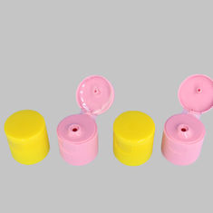 China Colorful Flip Top Plastic Caps 3mm And 5mm Orifice 28 / 415 For Cosmetic Bottle factory
