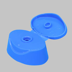 China Oval Shape Plastic Flip Top Caps , 6.8g Skin Care Bottle Cap Flip Top factory