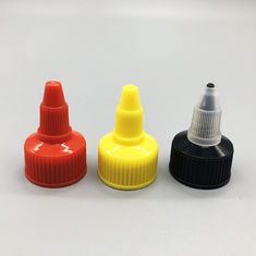 China Blue Plastic Twist Top Bottle Caps Closure Ribbed Surface Easy Operating factory