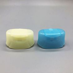 China Cruved Oval Flip Top Plastic Hair Shampoo Bottle Cap 20mm Snap Neck factory