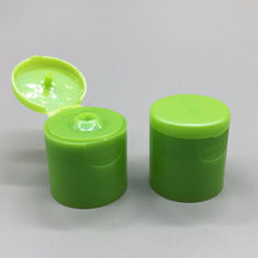 China 24/415 Green Color Polish Cosmetic Plastic Bottle Screw Flip Top Cap Cover factory