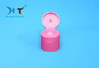 20 / 410 Flip Top Plastic Caps , Pink Color Flip Top Water Bottle Caps supplier