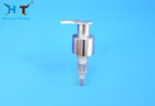 Metallic Surface Lotion Dispenser Pump UV Collar 24 / 410 Gold And Sliver Color supplier