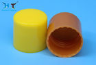 Brown And Yellow Plastic Bottle Screw Caps , Smooth Small Screw Cap supplier