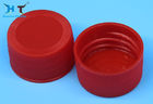 Ordinary Red Plastic Screw Caps , 28mm Screw Cap Non Spill Ribbed Surface supplier