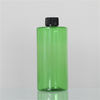 Green Clear 500ml Plastic Cosmetic Bottles Round Shape Logo Customized supplier