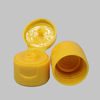OEM Flip Top Bottle Lids 20.3 Mm Height Yellow Color With Ribbed Wall supplier