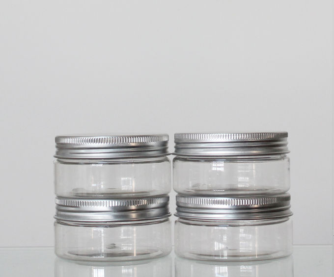 Round Shape PET Plastic Jars Colorful 80 Ml Capacity With Screw Caps