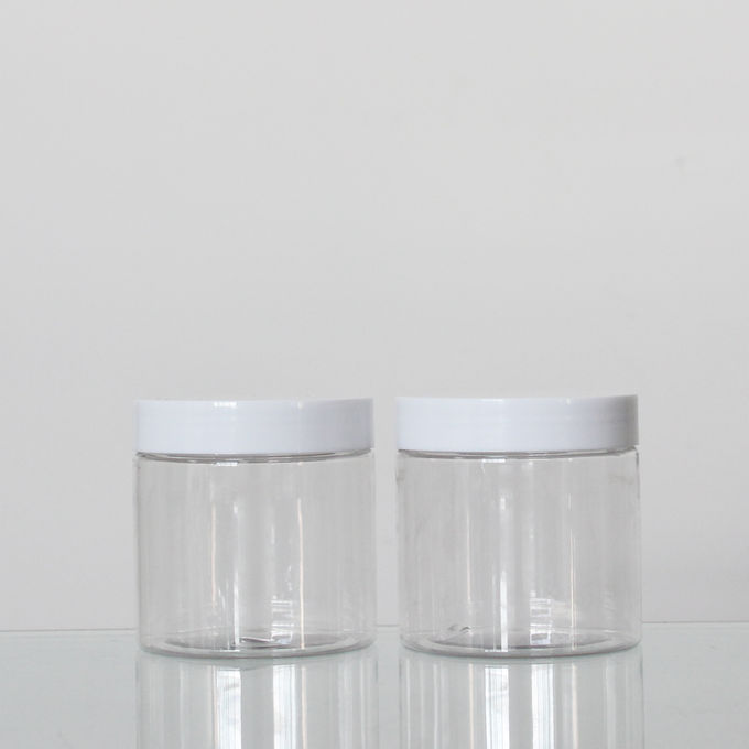 Empty Makeup Loose Powder Pet Cosmetic Jars 200ml Capacity With Cap