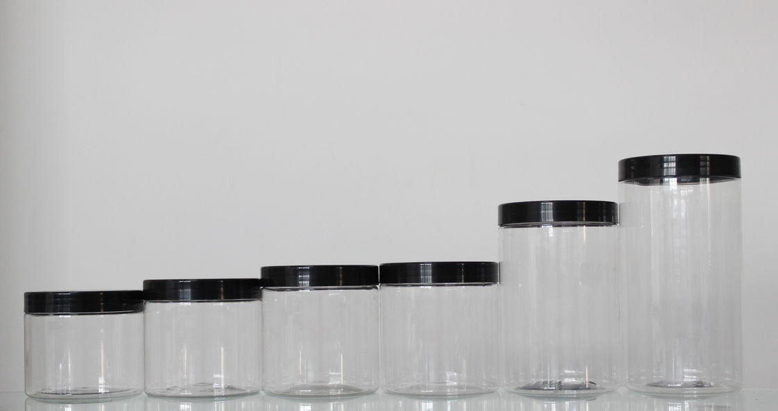 89mm Diameter Round Clear Plastic Screw Top Jars Hot Stamping Any Color supplier