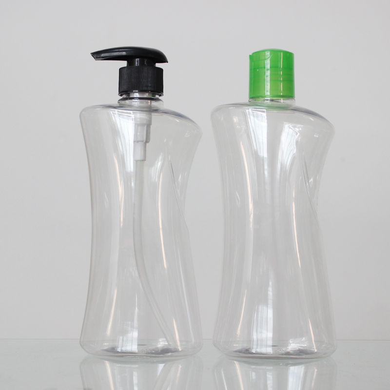Plastic Cosmetic Use Special Shaped 500ml PET Any Color Bottle With Pump supplier