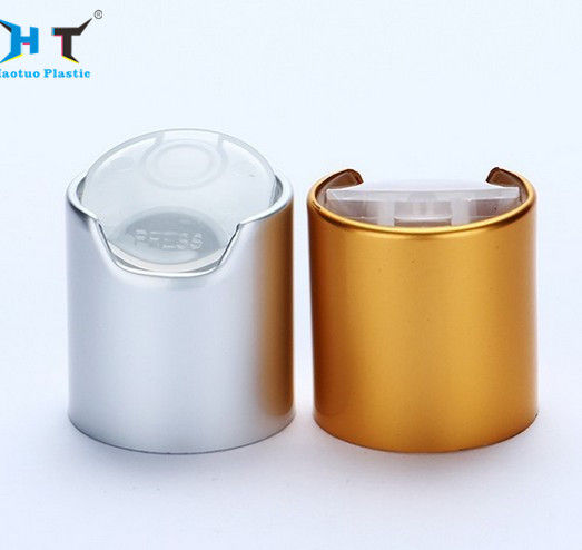 Coat Shampoo Lotion Bottle Caps 24mm Shiny Silver And Gold Aluminum Color supplier