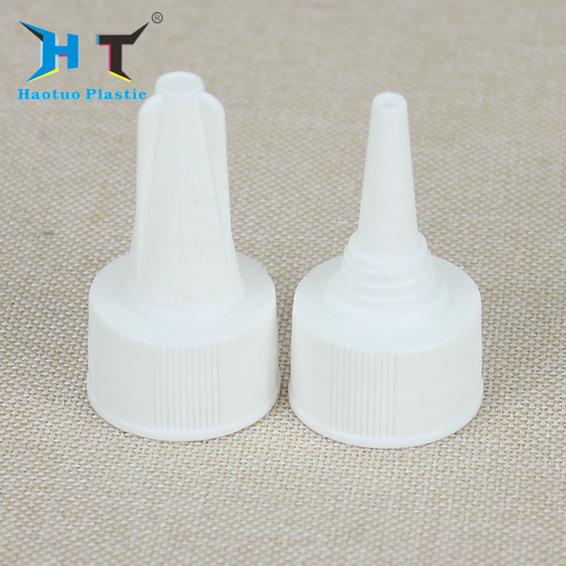 White Color Twist Off Plastic Push Pull Caps 20 / 410 24 / 410 Neck Size supplier
