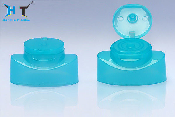 200ml 300ml 400ml Shampoo Bottle Cap , Oval Snap Plastic Bottle Flip Top supplier