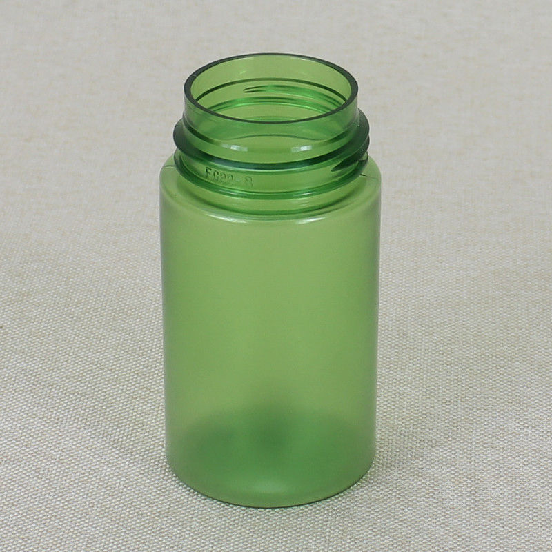Empty Wide Mouth 100ml Green Frosted PET Foam bottle Plastic Cosmetic Packaging supplier