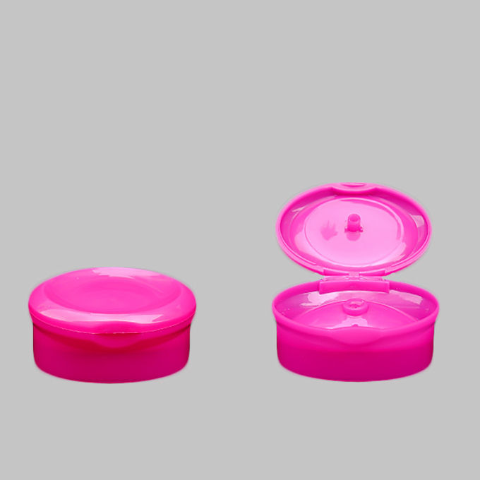 20mm Red Plastic PP Oval Flip Top Cap Snap On Cap for Shampoo Bottle