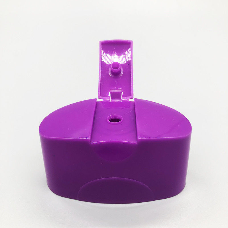 Purple Flip Top Bottle Lids 18mm And 20mm Snap Neck Shampoo Bottle Closure supplier